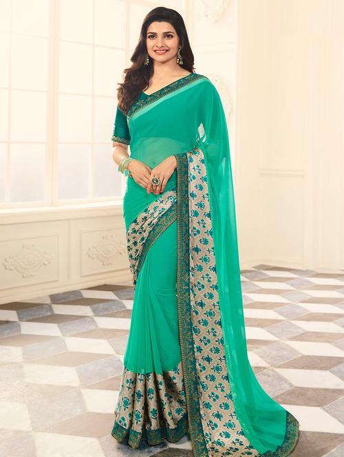 floral bordered saree - 15537256 - Very Small Image - 1