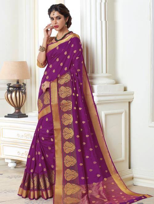 zari motifs woven saree - 15537263 - Very Small Image - 1