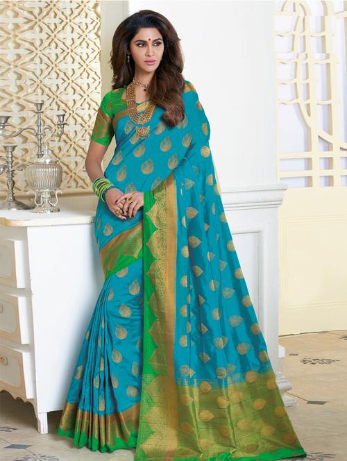 zari motifs woven saree - 15537269 - Very Small Image - 1