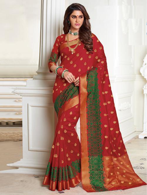zari motifs woven saree - 15537277 - Very Small Image - 1