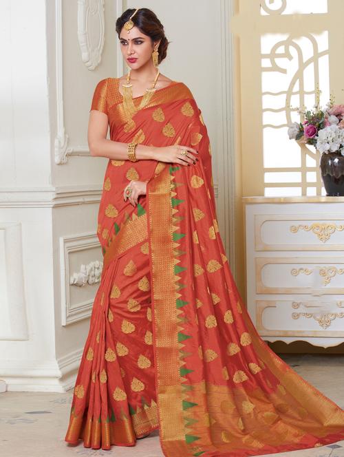 zari motifs woven saree - 15537279 - Very Small Image - 1