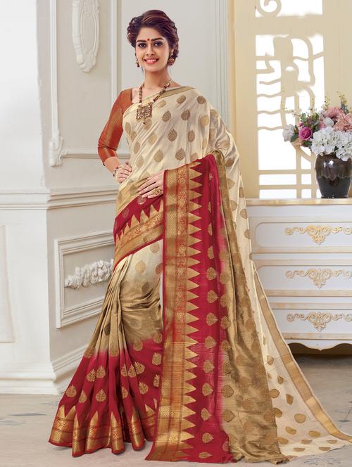 zari motifs woven saree - 15537281 - Very Small Image - 1