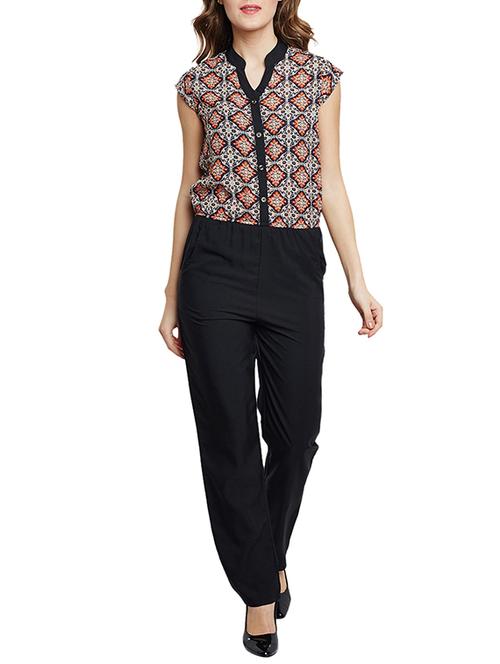 contrast detail printed jumpsuit - 15537368 - Very Small Image - 1