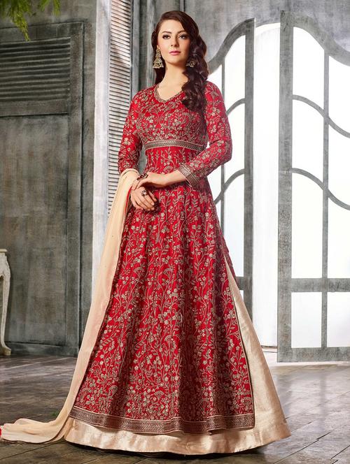 embroidered kalidaar skirt suit - 15537425 - Very Small Image - 1