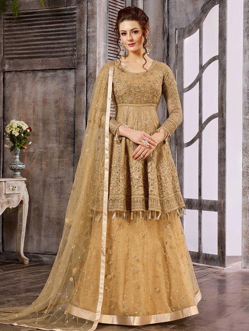 tonal embroidered skirt suit set - 15537433 - Very Small Image - 1