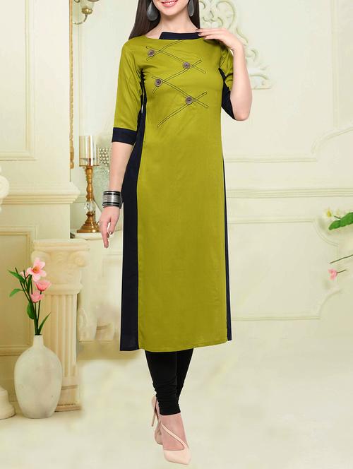 embroidered straight kurta - 15537760 - Very Small Image - 1