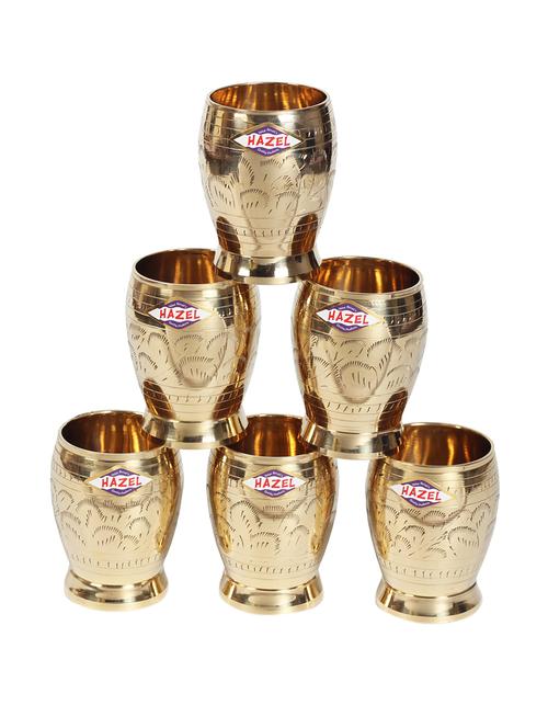 hazel brass water glasses, set of 6, 250 ml - 15537886 - Very Small Image - 1
