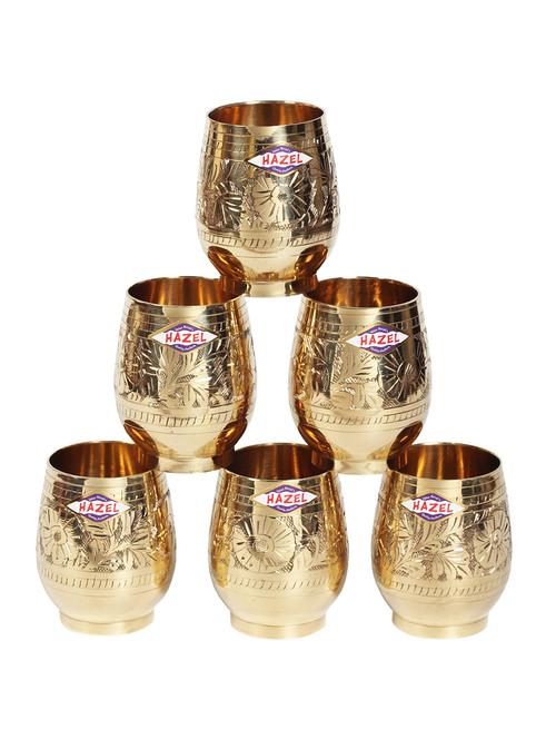 hazel brass water glasses moglai, set of 6, 300 ml - 15537889 - Very Small Image - 1