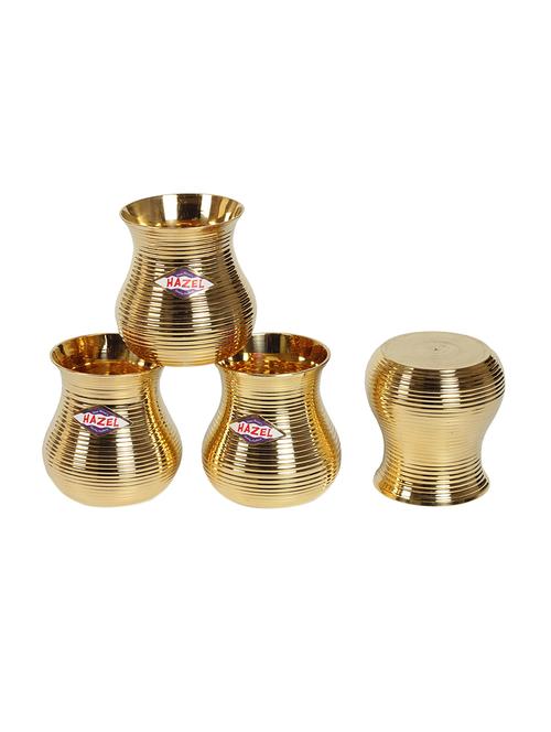 hazel brass water glasses matki, set of 4, 300 ml - 15537891 - Very Small Image - 1