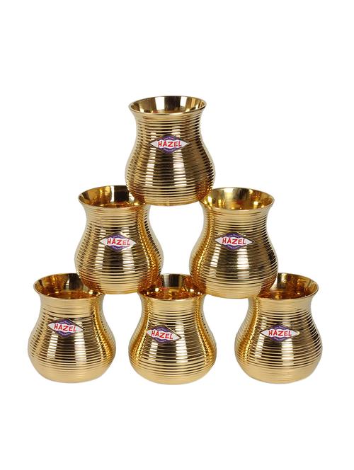 hazel brass water glasses matki, set of 6, 300 ml - 15537892 - Very Small Image - 1