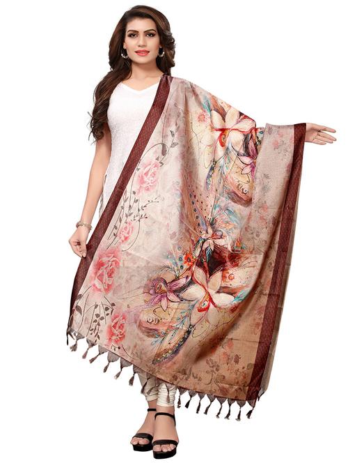 printed dupatta with tassels - 15537937 - Very Small Image - 1