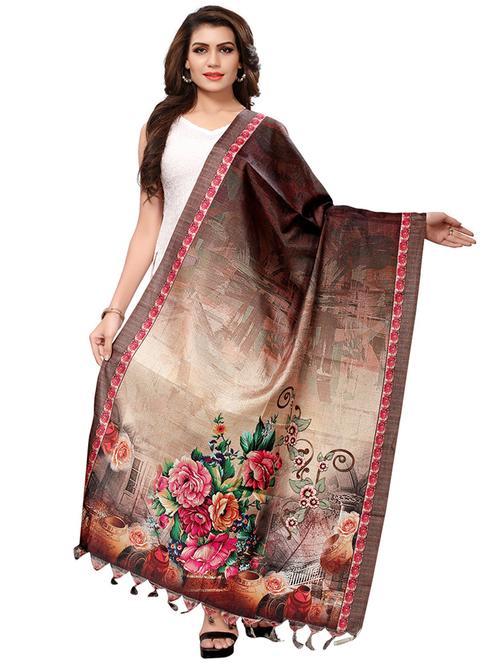 printed dupatta with tassels - 15537942 - Very Small Image - 1
