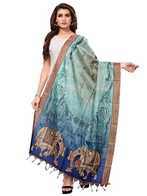 printed dupatta with tassels - 15537957 - Very Small Image - 1