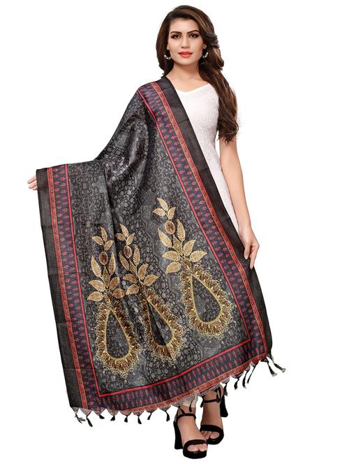 printed dupatta with tassels - 15537959 - Very Small Image - 1