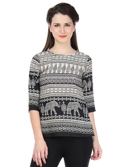 back keyhole printed top - 15538228 - Very Small Image - 1
