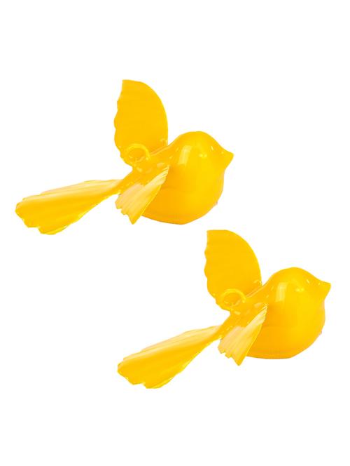 d?cor hanging bird in ceramic look (set of 2) - yellow - 15539798 - Very Small Image - 1