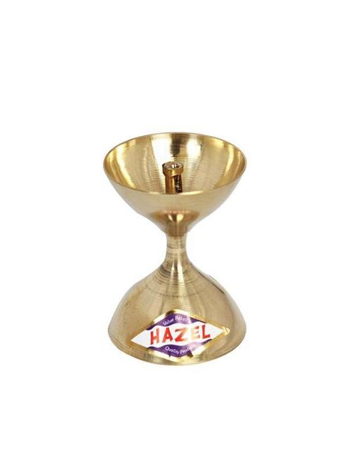 hazel nanda deep brass diya oil lamp pooja, golden - 15540608 - Very Small Image - 1
