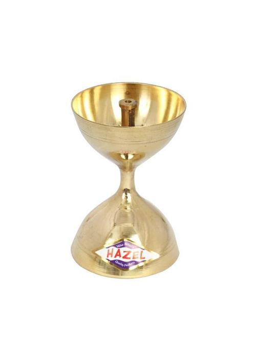 hazel nanda deep brass diya oil lamp puja, golden - 15540609 - Very Small Image - 1