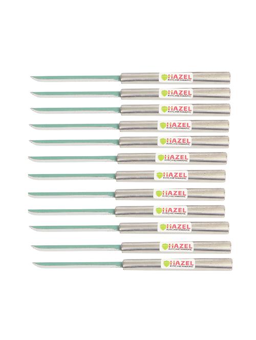 hazel stainless steel plain knife set of 12, 19 cm, grey - 15540713 - Very Small Image - 1