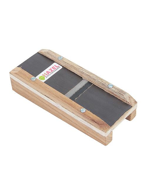 hazel pista dry fruit cutter grater, 12.5 cm, wood, brown - 15540832 - Very Small Image - 1