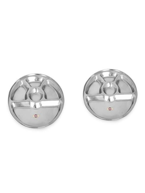 steel 5 compartment dinner plate, 2pc - 15540872 - Very Small Image - 1