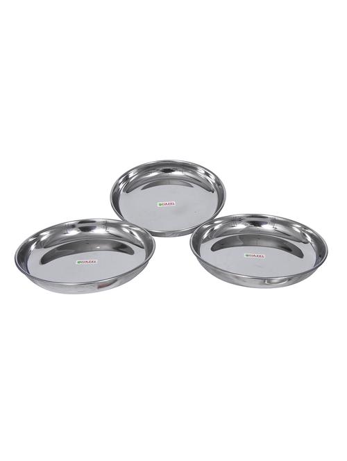 stainless steel serving plate set of 3, 19 cm x 2.5 cm 650 ml - 15540955 - Very Small Image - 1