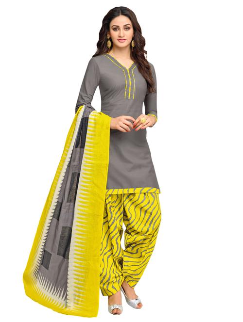 printed unstitched salwar suit - 15542008 - Very Small Image - 1