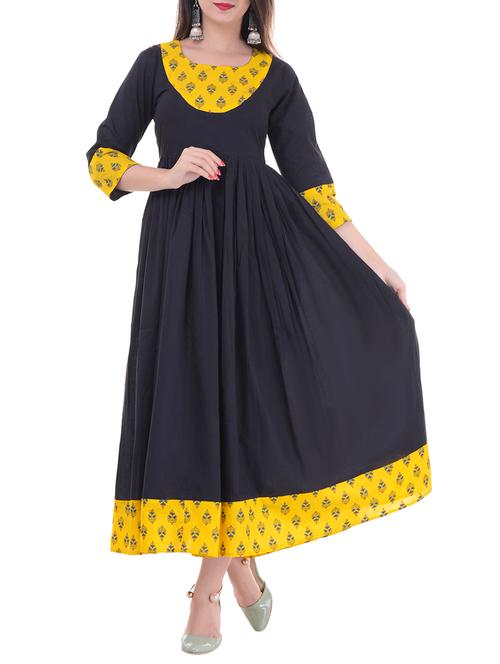 flared solid kurta - 15542043 - Very Small Image - 1