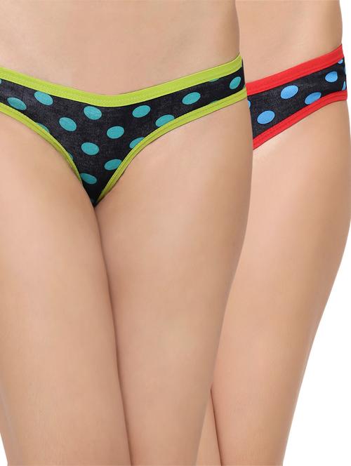 set of 2 polka dotted bikini panty - 15542800 - Very Small Image - 1