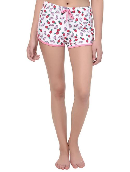 drawstring waist quirky print shorts - 15543577 - Very Small Image - 1