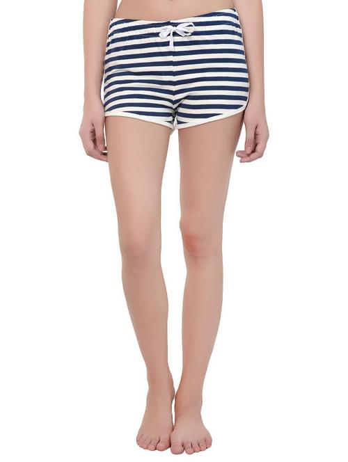 drawstring waist striped shorts - 15543579 - Very Small Image - 1