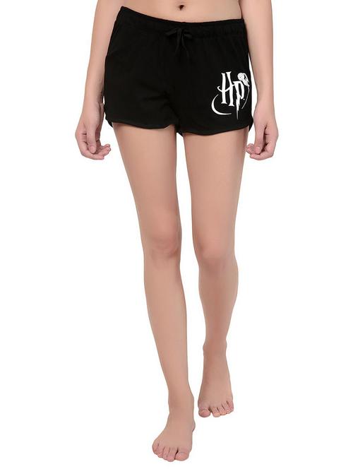 drawstring waist graphic print shorts - 15543583 - Very Small Image - 1