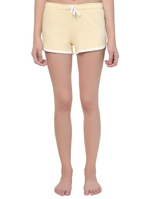 drawstring waist solid shorts - 15543612 - Very Small Image - 1