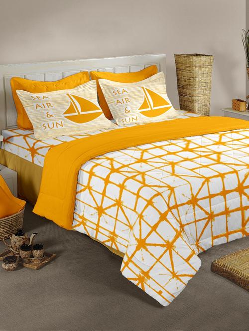 bianca 100% cotton king size double bedsheet with 2 pillow covers. - 15544414 - Very Small Image - 1