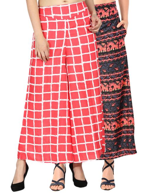 set of 2 high waist flared palazzo - 15544604 - Very Small Image - 1