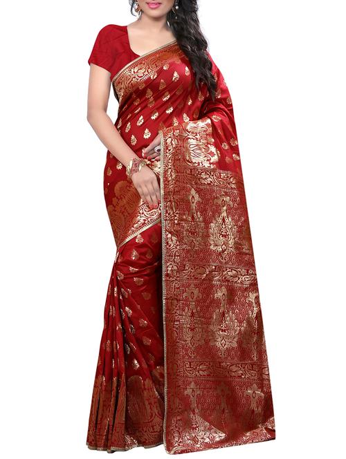 zari motif banarasi saree - 15544902 - Very Small Image - 1