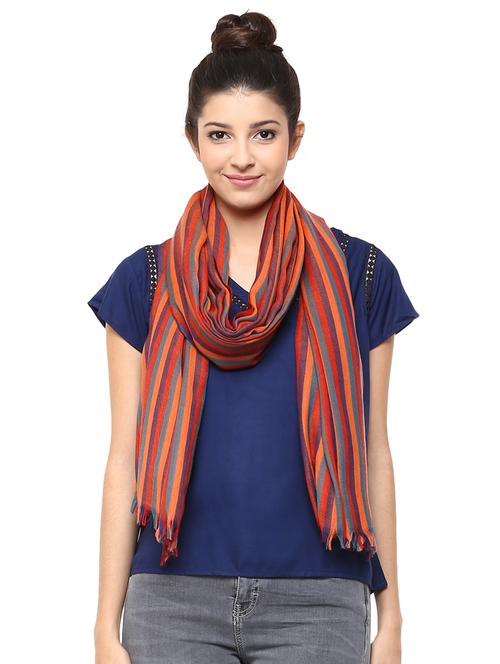 striped woolen stole - 15545024 - Very Small Image - 1