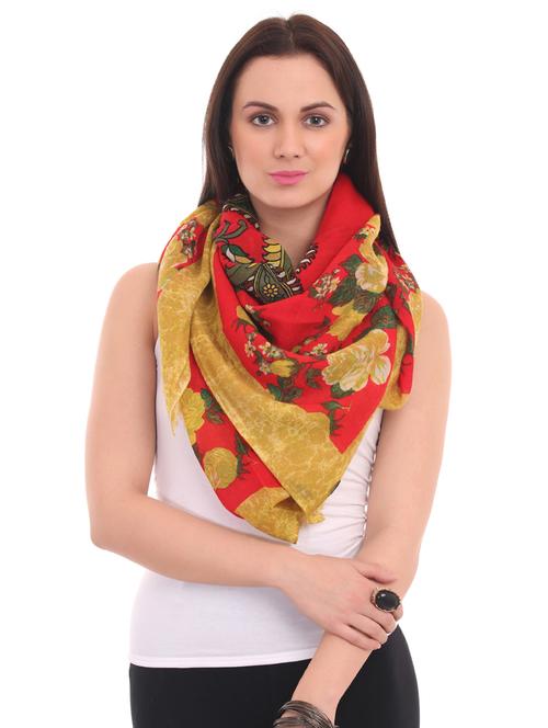 floral woolen stole - 15545064 - Very Small Image - 1