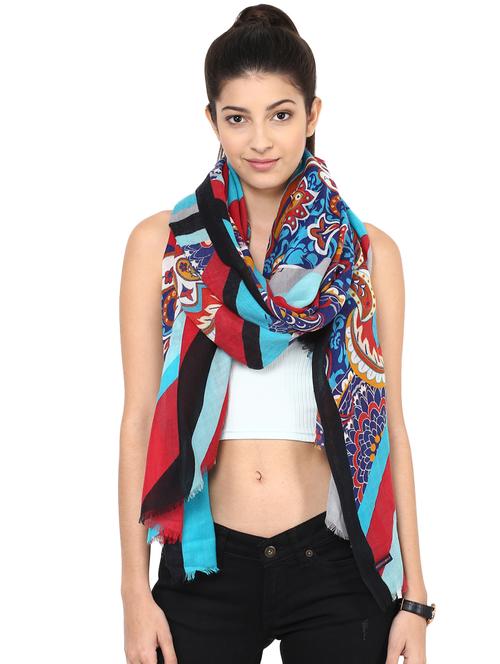 paisley woolen stole - 15545072 - Very Small Image - 1