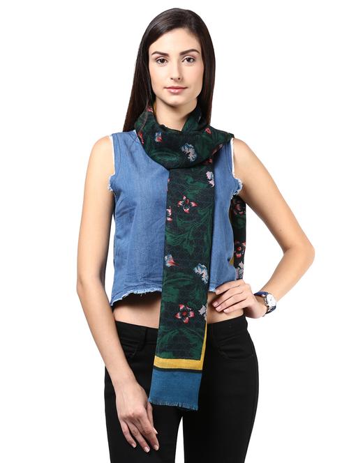 floral woolen stole - 15545164 - Very Small Image - 1