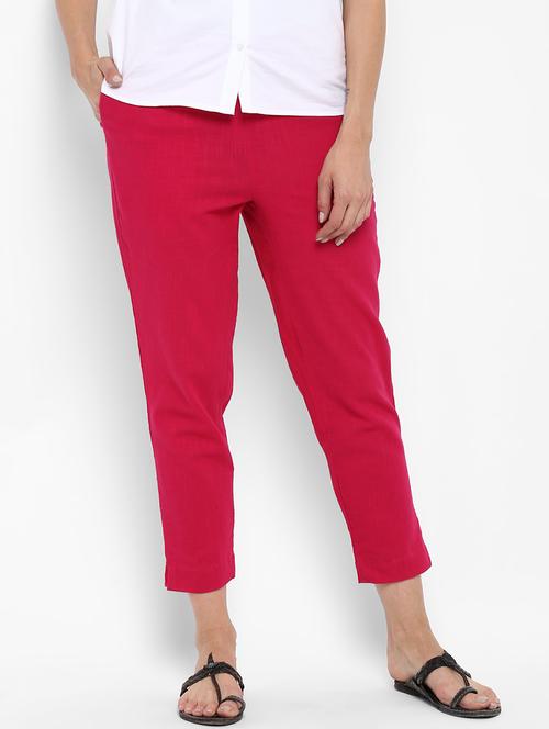 cropped flat front trousers - 15545286 - Very Small Image - 1