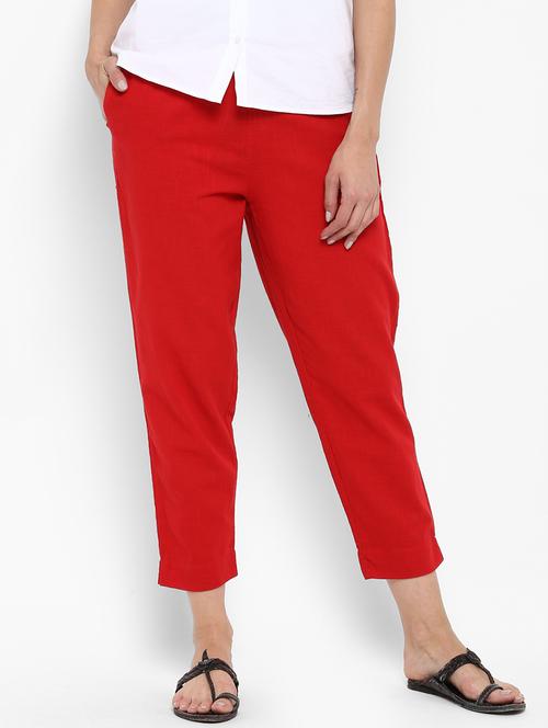 cropped flat front trousers - 15545287 - Very Small Image - 1