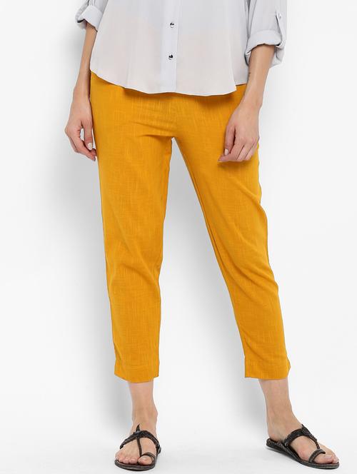 cropped flat front trousers - 15545289 - Very Small Image - 1