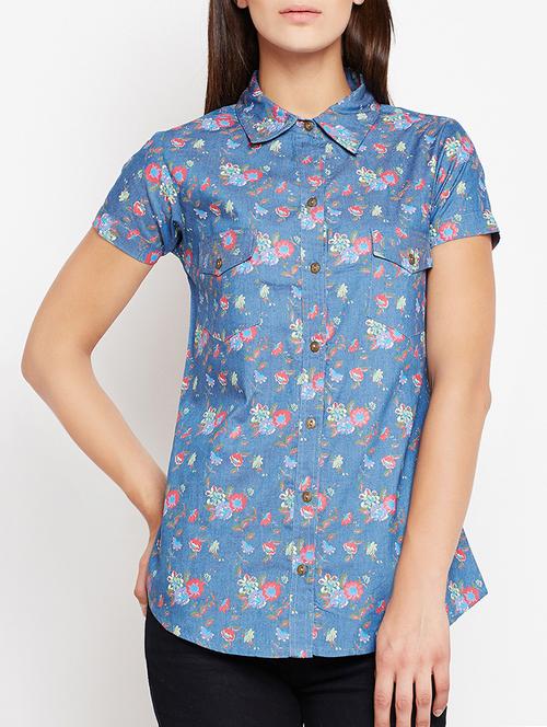 printed patch pocket shirt - 15545312 - Very Small Image - 1