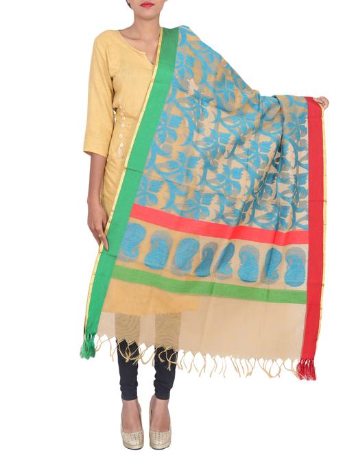self design dupatta with tassles - 15545840 - Very Small Image - 1