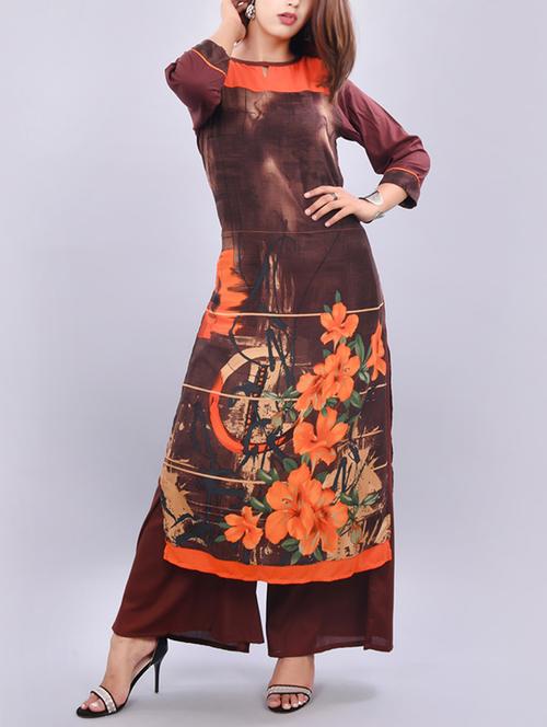 floral straight kurta - 15545928 - Very Small Image - 1