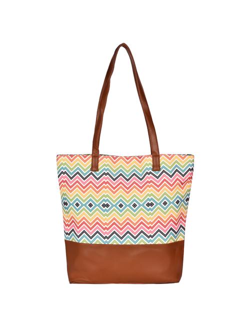 multi colored canvas regular tote - 15546168 - Very Small Image - 1