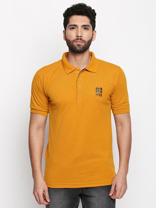 yellow cotton polo t-shirt - 15547005 - Very Small Image - 1