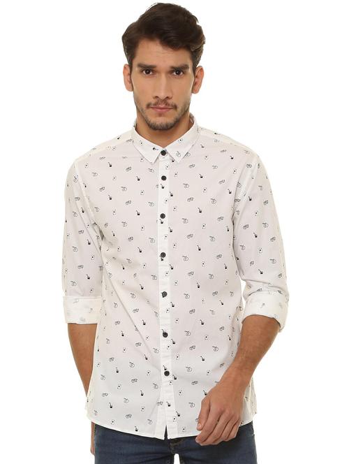 white cotton casual shirt - 15547045 - Very Small Image - 1