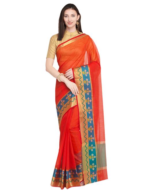 zari bordered kota doria saree with blouse - 15547257 - Very Small Image - 1